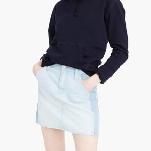 J.Crew Women's Blue Two Tone Denim Skirt